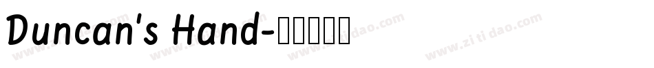 Duncan's Hand字体转换